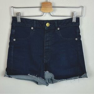 American Eagle Outfitters Dark Blue Women’s Jean Shorts Size 6 Denim Cutoff